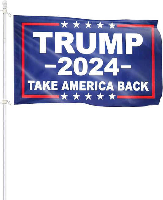 Trump 2024 Flag feet Donald Trump Flags Heavy Duty Outdoor Trump 2024 Take America Back Banner with 2 Brass Grommets