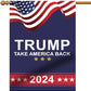 Trump 2024 Flag Garden Flags 28x40 House Flag Trump 2024 Take America Back Donald Trump President American Patriotic for Yard 28 x 40 Inches