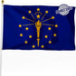 Indiana Flag 3x5 ft Double Sided 3 Layers Polyester Indiana State Flags Made in USA Vivid Color and Fade Proof State of Indiana Flags with 2 Brass Grommets(Indiana)