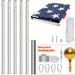 Flag Poles for Outside House 20 Ft Residential Sectional Pole Kit Heavy Duty Telescoping Flag Pole Inground with 3’x5’ Embroidered American Flag