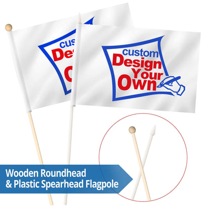 Custom Handheld Stick Flags (Set of 12)