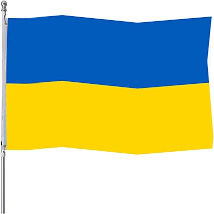 Ukraine Flag 3x5 Outdoor - Ukrainian Flags National Polyester Double Stitched Vivid Color with 2 Brass Grommets (Ukrainian Flag 3x5)