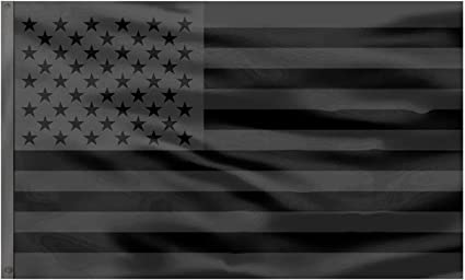 Black American Flag All Black USA Heritage Flag 3x5 US Flags for Outside/ Indoor (Black-100D)