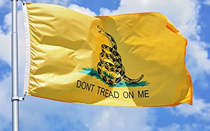 Don't Tread On Me Flag Made in USA Gadsden - Patriotic Flags 3x5 Outdoor Banner with 2 Brass Grommets (Double Sided)