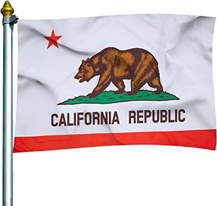 California Flag 3x5 CA State Bear Flags Cali Durable Banner with Grommets for Outdoor Indoor