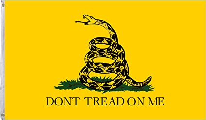 Don't Tread On Me Flag Gadsden - Patriotic Flags 3x5 Outdoor Banner with 2 Brass Grommets (yellow)