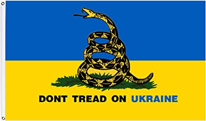 Ukrainian Flag 3x5 Outdoor - Ukraine Flags National Polyester Double Stitched Vivid Color with 2 Brass Grommets (Dont Tread on Ukraine)