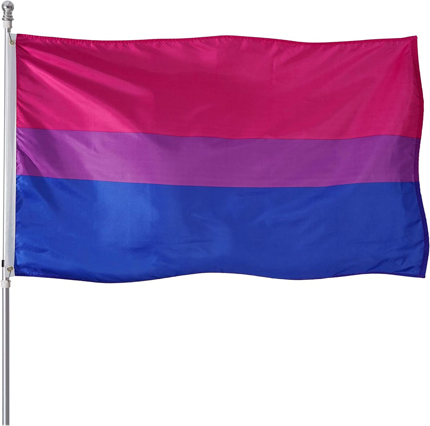 Bisexual BI Gay Pride Flag 3x5 Heavy Duty Polyester LGBT Rainbow Equality Flags for Outdoor Wall with Brass Grommets & Durable Header