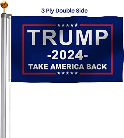 Trump 2024 Flag Donald Trump Flag Take America Back 3Ply Double Side 3x5FT Heavy Duty President Flags with 2 Brass Grommets for Outdoors and Indoors