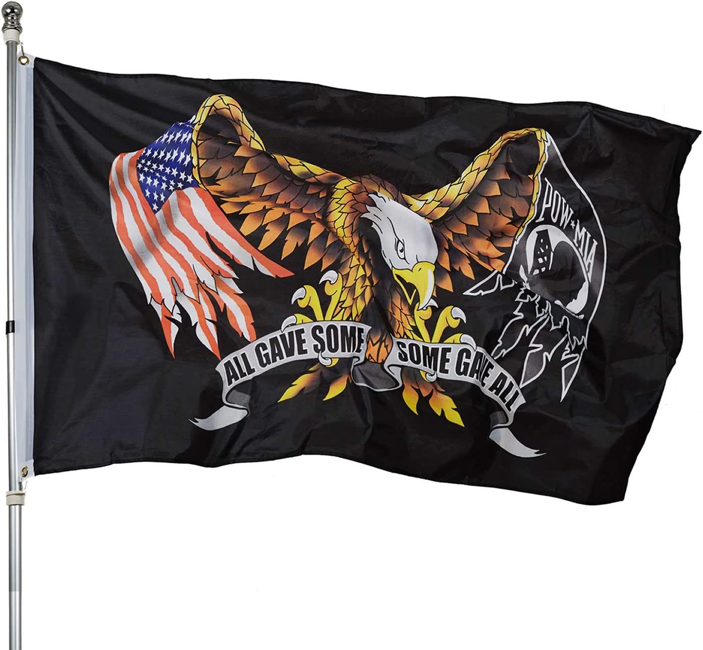 Pow Mia Eagle Flag 3x5 Outdoor- All Gave Some Some Gave All Flags Banner