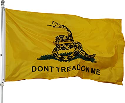 Don't Tread On Me Flag Made in USA Gadsden - Patriotic Flags 3x5 Outdoor Banner with 2 Brass Grommets (Double Sided)