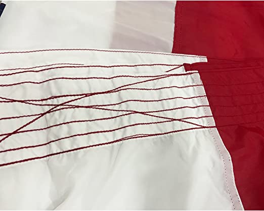 American Flag 12x18 Ft Large US Flags - Made in USA - Giant United State Flag Heavy Duty Outdoor Embroidered Stars for All Weather High Wind Sewn Stripes With Brass Grommets