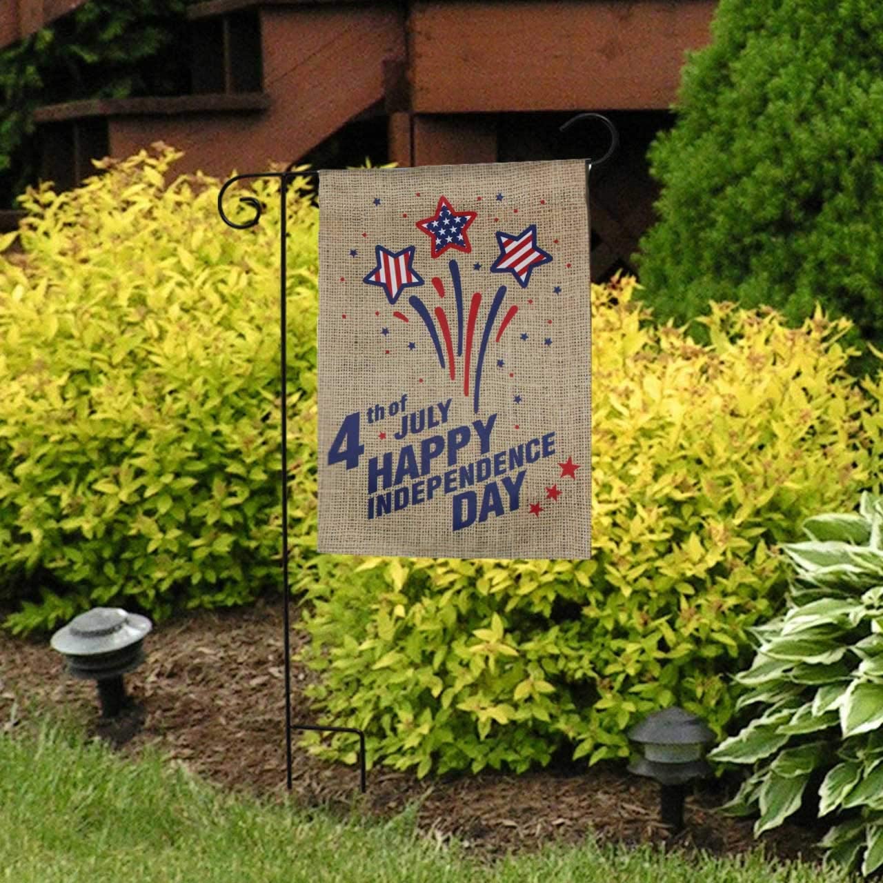 4th of July Garden Flags- American Patriotic Memorial Independence Day House Yard Flag Banner Double Sided Print 12.5" x 18"