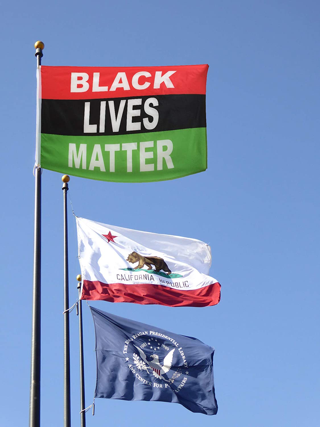 Black Lives Matter Afro Flag 3x5 ft Outdoor Pan African Red Black Green Flags Banner with Grommets