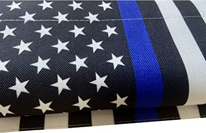 Thin Blue Line Flag Garden Flags 12x18 Inch Double Side Police Flag Blue Lives Matter Back First Responder