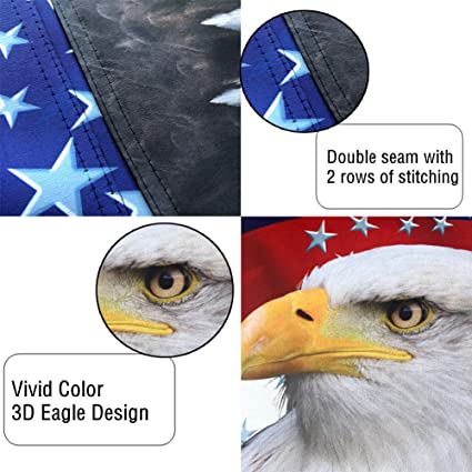 Eagle America Patriotic Garden Flag- July 4th American Independence Day Decorative Yard Flags Banner Double Sided Patriotic Party Decor 12.5 x 18 Inch