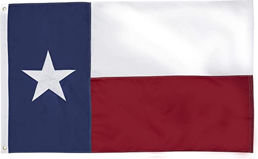 Texas Flag 4x6 Heavy Duty Outdoor - Embroidered Sewn Heavy Duty 100% Nylon Flags Vivid Color - Brass Grommets and 4 Stitch Hemming USA Flag