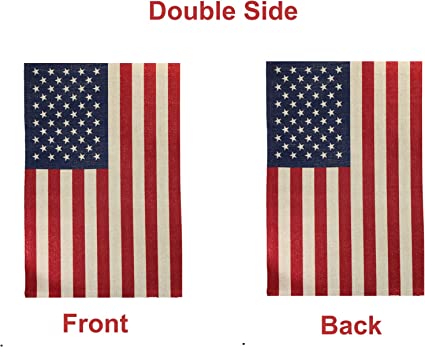 American Flag USA Garden Flag 12 x 18 - Patriotic Double Sided Small American Flags for Yard