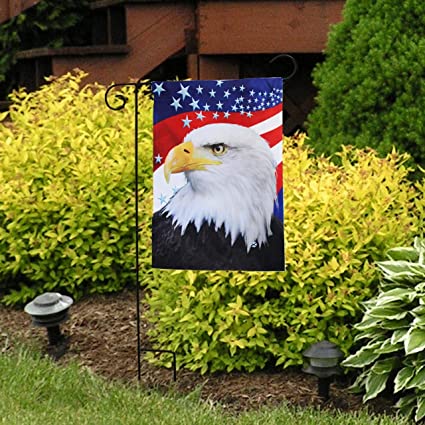 Eagle America Patriotic Garden Flag- July 4th American Independence Day Decorative Yard Flags Banner Double Sided Patriotic Party Decor 12.5 x 18 Inch