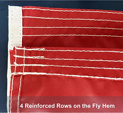 5x8 American Flag Large US Flags Heavy Duty Embroidered Stars, Sewn Stripes, 3 Brass Grommets USA Flag 5x8 Feet Outdoor Indoor