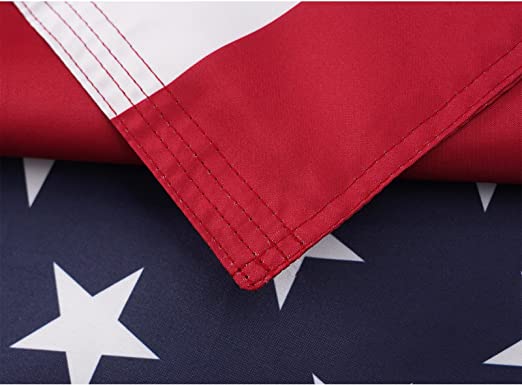 American Flag 2x3 Ft Double Side US Flags - Made in USA - Heavy Duty United State Outdoor USA Flags with 2 Brass Grommets for Outside