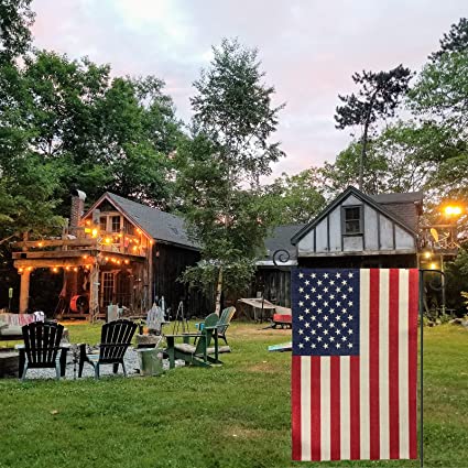 American Flag USA Garden Flag 12 x 18 - Patriotic Double Sided Small American Flags for Yard