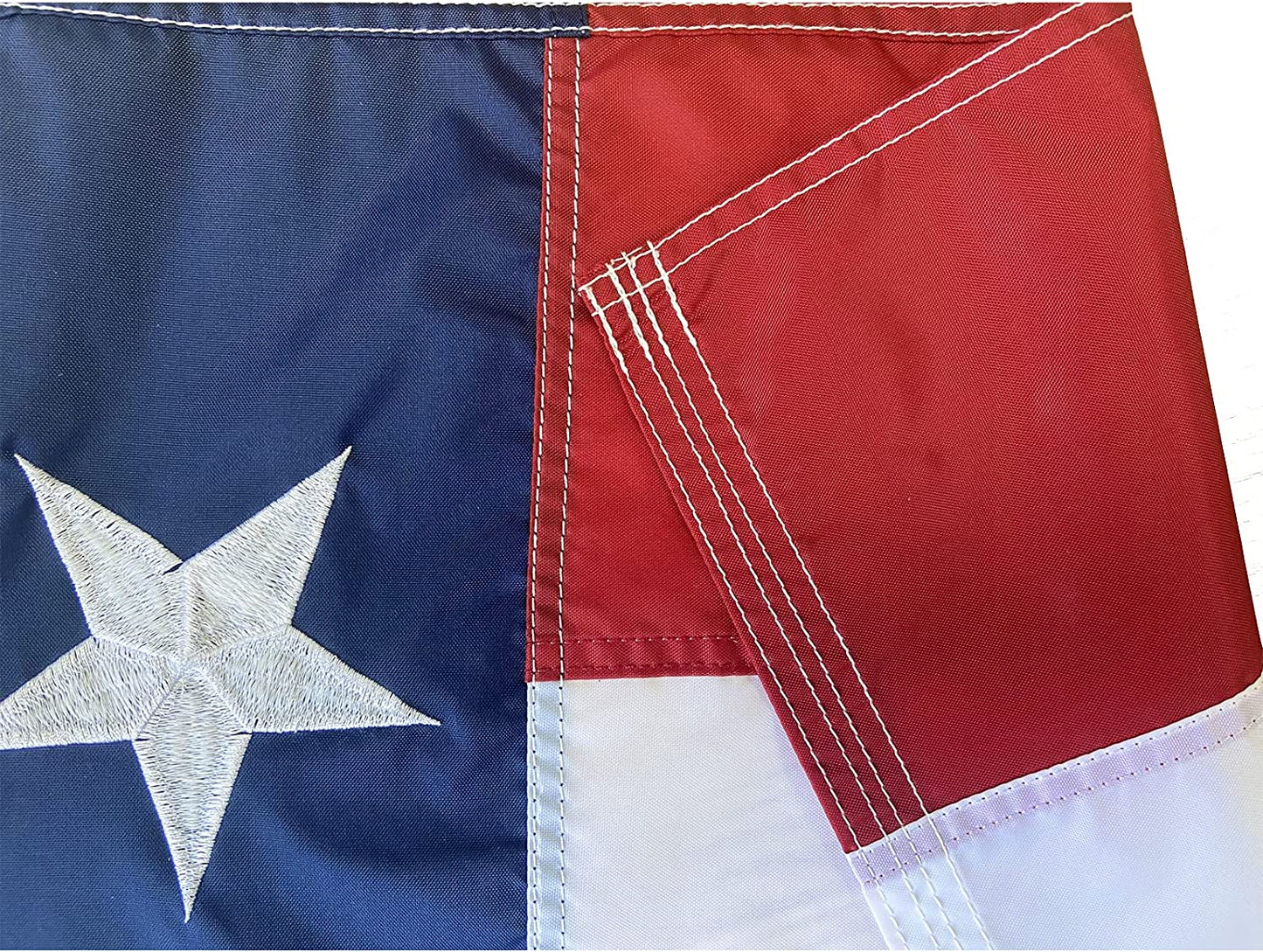 Texas Flag 12x18 Inch TX State Flags Made in USA Embroidered Sewn Boat Flags 210D Oxford Nylon