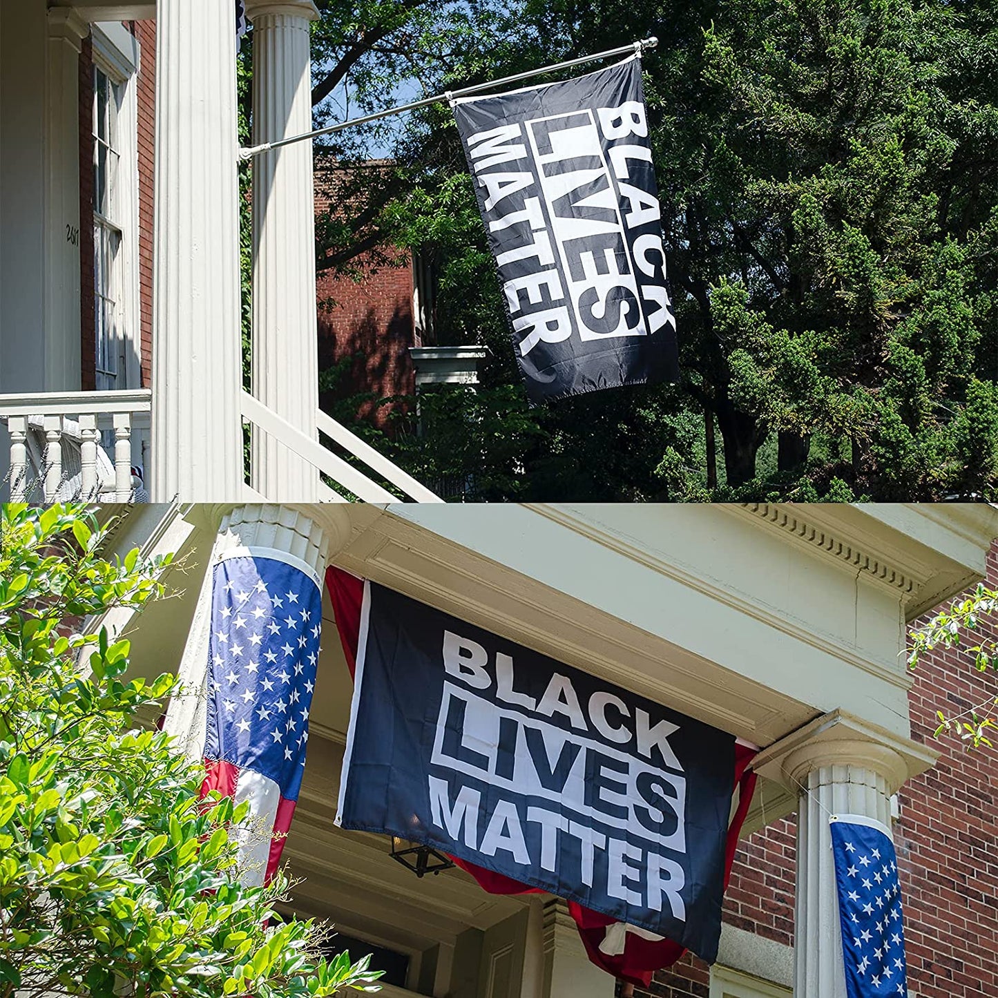 Pack of 2 Black Lives Matter Flag blm Flag for Room Outside Large blm Flags 3x5 Banner Fade-resistant