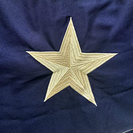 Texas Flag Cotton 3x5 Outdoor TX State Flags Heavy Duty Made in USA Embroidered Stars Vintage Banner