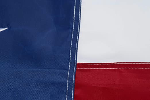 Texas Flag 4x6 Heavy Duty Outdoor - Embroidered Sewn Heavy Duty 100% Nylon Flags Vivid Color - Brass Grommets and 4 Stitch Hemming USA Flag