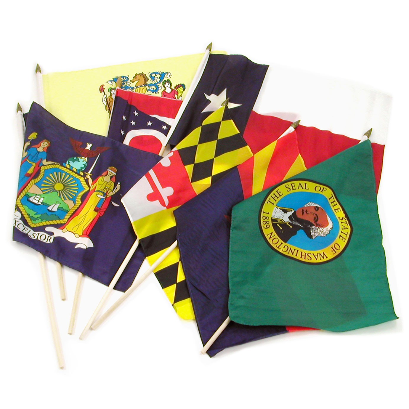 Custom Handheld Stick Flags (Set of 12)