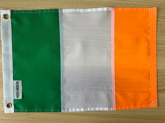 Everyone is welcome here 12x18 Inches Ireland Irish Flag (Sewn Stripes) Outdoor Durable 210D Nylon - Boat Yacht Flag